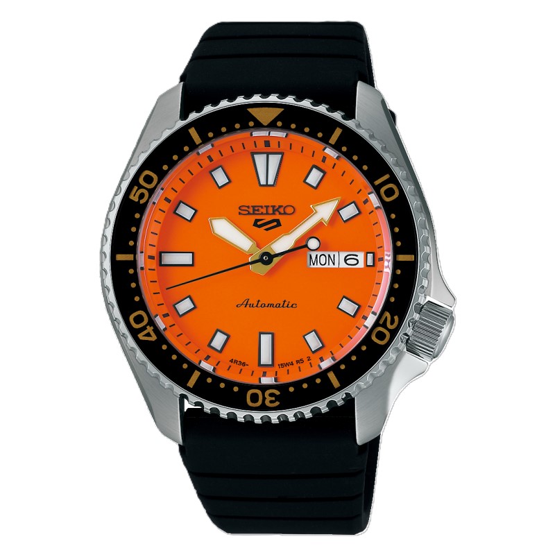 orologio-seiko-5-sports-automatico-quadrante-arancione-cinturino-silicone-data